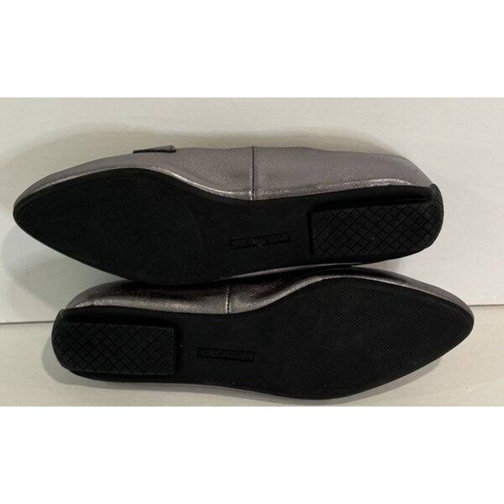 Talbots Francesca Tasseled Metallic Leather Driving Flats Shoes Silver Size 8 - Picture 9 of 11